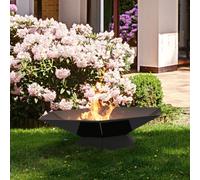 KRATKI Coupe-feu Goblet | 69,5 x 60,2 x 18 cm | Feu de Jardin en Acier | Idéal pour Le Jardin