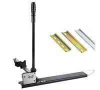 Coupe-rail avec règle de 50 cm, machine de découpe à double rainure pour acier et aluminium, 35 mm de largeur, 7,5 mm de hauteur, idéal pour les coupes de goulottes de précision