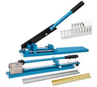 Coupe-rail manuel DIN avec règle de 50 cm pour rails en acier et aluminium | Coupe les rails DIN de 35 mm, 6,5-7,5 mm de haut et 0,5-1,5 mm d'épaisseur, avec poignée antidérapante et bord de coupe lisse