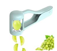 Coupe Raisin, Trancheuse en Acier Inoxydable, Coupe Tomates Cerises Fraises Tout Petits, Nettoyage Facile, Bleu