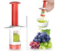 Coupe-raisins pour tout-petits, fruits et légumes pour enfants, outil de cuisine, parfait pour les salades de fruits, les collations et les décorations de gâteaux - Récipient rouge - Lame croisée