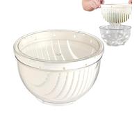 Coupe-salade de cuisine - Cutter Bowl Porte-légumes de qualité alimentaire Dicers Coupe-salade avec couvercle,Coupeur de légumes de salade de rondelle de fruits de bol de cuisine pour le restaurant de