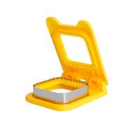 Coupe-Sandwich en acier inoxydable, moule de boîte à déjeuner, décor de multiples formes, moule à pain grillé, scelleur, outil de coupe à rabat(Yellow Square)