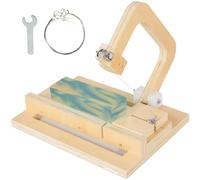 Coupe-savon en bois pour la fabrication de savon, outil de coupe de savon en fil métallique ajustable pour couper le pain fait à la main, les bougies et le fromage