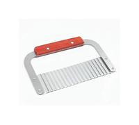 Coupe-savon ondulé en acier inoxydable avec manche en bois dur pour savon, cire et légumes