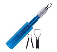 Coupe-sol avec poignée en alliage d'aluminium et 3 lames pour ligne de soudure et lissage des coins de sol en PVC (bleu)