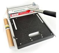 Coupe-sol en vinyle rigide Pro de 33 cm avec lame de rechange de 33 cm, double le temps de coupe SPC/LVT/WPC jusqu'à 9 mm. Coupes d'angle instantanées 15/22,5/30/45. Aucune mesure ! Pas de devinettes