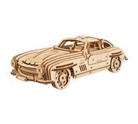 Coupé sport à aileron ? Maquette en bois à construire, puzzle 3D mécanique avec portes papillon brown TU