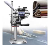 Coupe-Tissu électrique Vertical à Lame Droite, Machine de découpe Industrielle avec affûtage Automatique des Couteaux, éclairage LED, Ciseaux électriques Multicouches pour Tapis en Cuir,15in