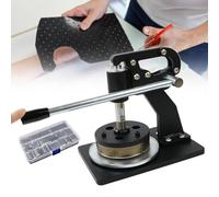 Coupe-tissu rond - 100 cm² Outil d'échantillon pour textile, tapis et cuir, épaisseur de coupe de 0,1 à 10 mm, comprend un kit de perforation de 24 pièces et 2 tampons en PVC