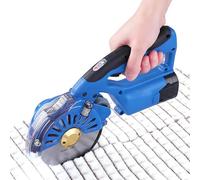 Coupe-tissu sans fil, vitesse réglable, rotatif électrique, pour tissu, batterie 2 x 16,8 V 2500 mAh, coupe les fibres, le coton, la soie, le cuir, la laine