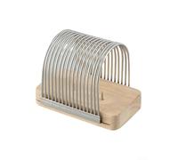 Coupe-toast efficace pour une utilisation en cuisine pour obtenir des tranches de pain parfaitement homogènes à chaque fois avec des caractéristiques de sécurité (argenté)