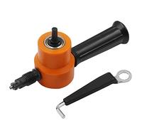 Coupe-tôle Double tête fer grignoteuse outil de coupe perceuse électrique accessoire Modification plaque poinçon ciseaux réglable(Set A)