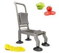 Coupe-tomates manuel professionnel, hachoir à fruits et légumes en acier inoxydable robuste, épaisseur 5/10/15 mm, facile à rincer, coupe-tomates à pression descendante(10mm)