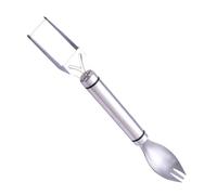 Coupe-tranche pastèque outil - Couteau-Fourchette 2-en-1 pour Découper les Fruits,Découpeur de fruits en acier inoxydable - Pour mangue, pitaya, papaye, cuisine, pique-nique, camping, maison