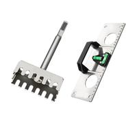 Coupe-trou carré avec guide d'alignement en acier à haute teneur en carbone - Outil d'installation rapide pour électriciens et tâches de rénovation de la maison - Kit carré à libération rapide