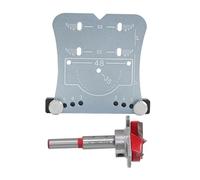 Coupe-trou de charnière - Outil de 35 mm, guide de montage de portes d'armoire en durable, gabarit de perçage réglable avec gabarit d'alignement | Outil d'installation facile pour la