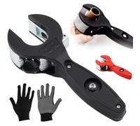 Coupe-Tube à Cliquet, Outil De Coupe De Tuyau Rapide à Une Main, Outil De Coupe De Câble De Tube Rigide En Cuivre à Rapide 2 En 1 for Couper Des Tuyaux En Plastique Pvc Ppr(Black6-23mm)