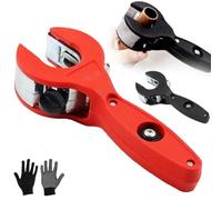 Coupe-Tube à Cliquet, Outil De Coupe De Tuyau Rapide à Une Main, Outil De Coupe De Câble De Tube Rigide En Cuivre à Rapide 2 En 1 for Couper Des Tuyaux En Plastique Pvc Ppr(Red8-29mm)