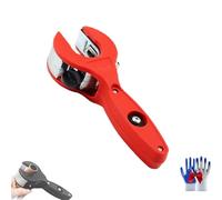 Coupe-tube À Cliquet, Outil De Coupe Rapide À Une Main, for Couper L'acier Inoxydable, Le Cuivre Et L'aluminium De 5/16 À 1-1/8 Pouces, Coupe-tube Compact 2 en 1 À Quarts Rapprochés(Red)