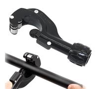 Coupe-tube, coupe-tube avec ébavureur et 3 molettes de coupe de rechange, coupe-tube pour tubes en cuivre, coupe-tube en acier, coupe-tube séparateur pour tubes en cuivre et aluminium (noir, 3-35 mm)