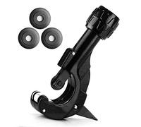 Coupe Tube Coupe tuyau avce 3 Molette de Rechange et Lame D'ébavurage pour Ø 3-35 mm / 1/8" - 1 3/8" Tubes Tuyaux en Cuivre, Laiton, Métal Léger et Plastique dur en PVC
