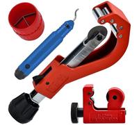 Coupe Tube Cuivre 3-65mm 4Pièces Coupeur de Tuyau en Métal avec Ebavureur Cuivre pour Aluminium, Cuivre, Tube Fin en Acier Inoxydable le Plastique