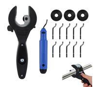 Coupe-Tubes à Cliquet et Outil d'Ébavurage, Coupe Tubes Cuivre Grattoir d'Ébavurage avec Lames & Lames de Finition pour Tuyaux en Acier Inoxydable PVC & Aluminium