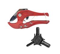 Coupe Tuyau et Ebavureur Multicouche Ensemble D'outils, Pince Coupe Tube pour Coupe-tube en 1-5/8 Pouces 42 MM, Calibreur Ebavureur pour Tuyau de Diamètre 16-20-25 MM avec Poignée Ergonomique (Noir)