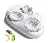 Coupe-œufs 3 en 1, coupe-œufs en acier inoxydable, trois modes de coupe, accessoires de cuisine en acier inoxydable, outil multifonctionnel adapté à la coupe des fruits et légumes