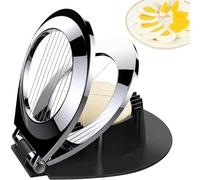 Coupe-œufs en acier inoxydable de qualité supérieure - 3 styles de tranchage réglables pour œufs durs, fruits mous, outil facile à nettoyer pour les chefs à domicile et les amateurs de salade