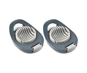 Coupe-œufs manuel, 2 coupe-œufs multifonctionnel avec fil en acier inoxydable, séparateur d'œufs pour œufs ronds et ovales, ustensile de cuisine pour couper les œufs et les fruits tendres