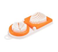 Coupe-œufs Manuel à Double Tête Cuisine, en Acier Inoxydable | Design Ergonomique en PP Orange, Modes de Coupe Doubles, pour Préparation Rapide des Salades et Légumes