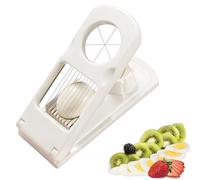 Coupe-œufs professionnel 2 en 1, coupe oeuf à la coque, fil de coupe en acier inoxydable 304, coupe oeuf, coupe oeufs durs, outil de coupe pour œufs, kiwi, fraises, aliments mous
