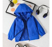 Coupe-vent à capuche minimaliste en patchwork avec poches pour jeune garçon, veste ample et confortable pour le port quotidien au printemps/automne, les voyages, les fêtes, les séances photo 6Y,7Y,4Y,