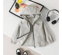 Coupe-vent à capuche minimaliste en patchwork avec poches pour jeune garçon, veste ample et confortable pour le port quotidien au printemps/automne, les voyages, les fêtes, les séances photo 6Y,7Y,4Y,