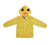 Coupe Vent Blouson Bébé Veste Imperméable Enfants Bébé Cape de Pluie Motif Canard Dessin Animé Mignon Manteau Imperméable avec Capuche Raincoat(90)