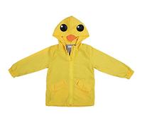 Coupe Vent Blouson Bébé Veste Imperméable Enfants Bébé Cape de Pluie Motif Canard Dessin Animé Mignon Manteau Imperméable avec Capuche Raincoat(100)