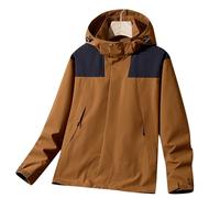 Coupe Vent Femme Grande Taille Trench Femme Court avec Capuche Imprimé Coupe-Vent Mi Saison Veste Imperméable Légère Trench Extérieur Veste Polyvalent Manteau Rue Loungewear Quotidiennes Top