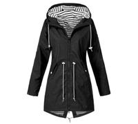 Coupe Vent Femme Impermeable Ciré Pliable Parka Veste de Pluie Zip Legere Anti-Pluie Raincoat Trench Coat Imperméable Mi Saison Manteau Grande Taille Beige Cape Blouson Vêtements