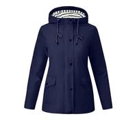 Coupe Vent Femme Impermeable Coupe Veste Trench Cintrée Waterproof Anorak Legere D'intérieur Manteaux Pancho Impermeable Femme Anti-Pluie Manteau de Pluie Homme L