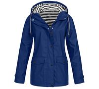 Coupe Vent Femme,Imperméable Femme Veste Softshell Coupe-Vent À Capuche Manteau De Pluie Fonctionnel Parka De Randonnée Imperméable Vêtement D'Extérieur Respirant pour La Marche Randonnée Cam