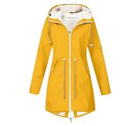 Coupe Vent Femme Impermeable Imperméable Grande Taille Veste de Pluie Mi Saison Legere Ciré Cape Beige Pliable Trench Coat Blouson Zip Anti-Pluie Raincoat Parka Manteau Vêtements