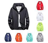 Coupe Vent Femme Impermeable Veste Coupe Vent De Pluie Avec Capuche Légère Séchage Rapide Couleur Unie Léger Manteau de Pluie Sport Montagne Fermeture éclair Fine Respirant Veste Pour Les Voyages