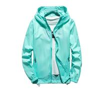 Coupe Vent Femme Impermeable Veste Coupe Vent De Pluie Avec Capuche Légère Séchage Rapide Couleur Unie Léger Manteau de Pluie Sport Montagne Fermeture éclair Fine Respirant Veste Pour Les Voyages