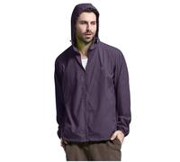 Coupe Vent Femme Impermeable Veste De Pluie Avec Capuche LéGèRe SéChage Rapide Couleur Unie Veste Sport Femme Avec Fermeture éClair Fine Respirant Veste D'ExtéRieur Pour Les Voyages Et Le