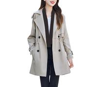 Coupe Vent Femme veste femme Long Manteaux Vêtements Imperméables Femme Impermeable Femme Manteau Femme Léger Veste Trenchs D'Extérieur Automne Hiver Mode Léger Veste de Pluie Flash du Jour et Soldes