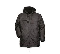 Coupe vent fourré (XL, Noir)