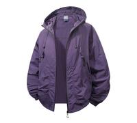 Coupe Vent Homme Imperméable Hiver Randonnée Veste de Pluie Sport Chaud Respirante Blouson Jacket Running Legere Veste Pluie Zippée Impermeable Manteau Veste Grande Taille Parka