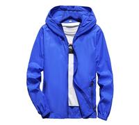 Coupe Vent homme Impermeable Veste Coupe Vent De Pluie Avec Capuche Légère Séchage Rapide Couleur Unie Léger Manteau de Pluie Sport Montagne Fermeture éclair Fine Respirant Veste Pour Les Voyages